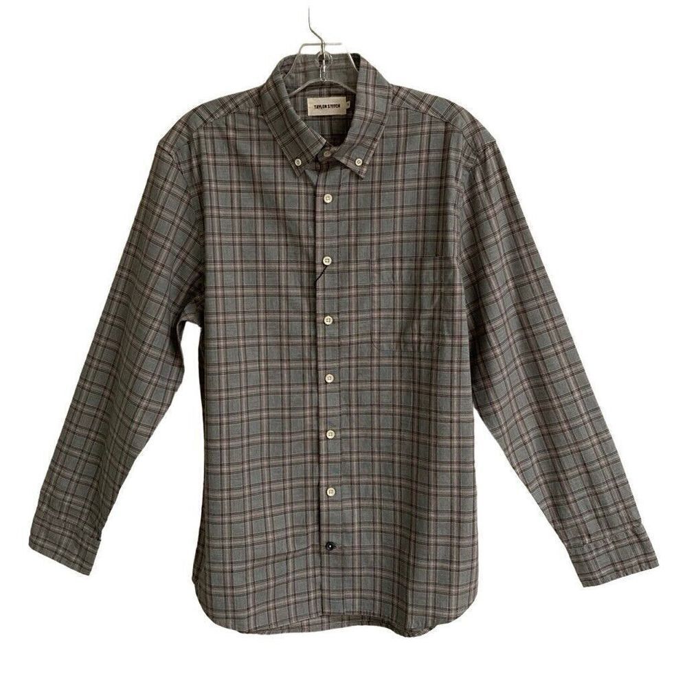 Taylor Stitch The Jack Pebble Plaid Men’s Button-Down Shirt S 38 NEW